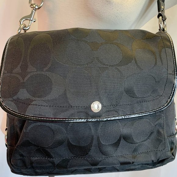 Coach Monogram Black Messenger Bag - Picture 2 of 11